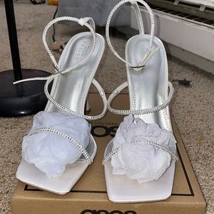 ASOS Satin sparkle heels